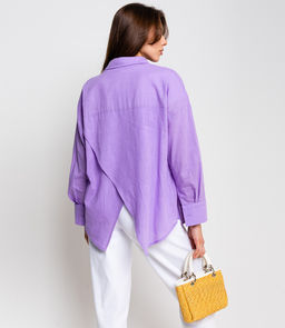 Рубашка #ОБШ1458, сиреневый - Dommod фото 5