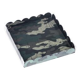Цена за 5 шт. Коробка для печенья, Камуфляж 21?21?3 см