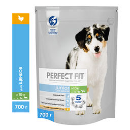 Сухой полнорационный корм для щенков средних и крупных пород, с курицей, 700г 10228718