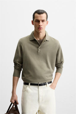 KNIT COTTON POLO SHIRT - Zara фото 3
