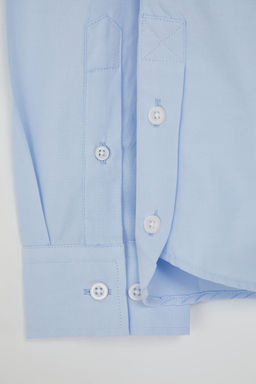 TRENDYOL MAN Limited Edition Mavi Regular Fit Nak?s Detayl? Gomlek TMNSS25GO00041 - Trendyolmilla фото 6