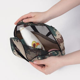 Косметичка на молнии, цвет зелёный/бежевый - Simaland фото 8