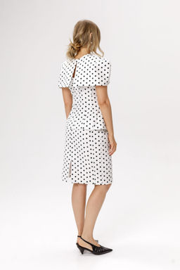 Юбка Pirs 6644 горохи на белом фоне