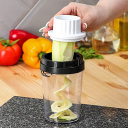 Овощерезка универсальная Magistro Vegan pro, 7 насадок, 10×10×25 см, чёрно-белая
