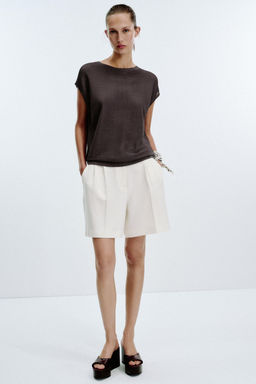 SLEEVELESS RIB KNIT TOP