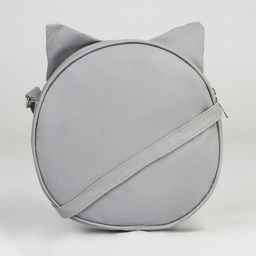 Сумка детская Кошечка на молнии, серая - NAZAMOK KIDS фото 4