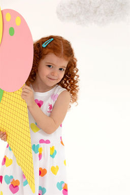 Белое трикотажное платье без рукавов для девочки Неожиданная скидка в корзине - U.s. polo assn фото 2