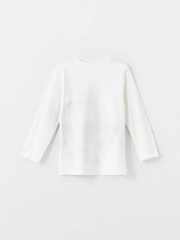 Bisiklet Yaka Uzun Kollu Bask?l? Erkek Bebek Pijama ?st - Waikiki фото 2