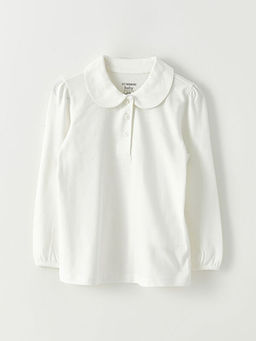 Bebe Yaka Uzun Kollu Basic K?z Bebek Ti??rt