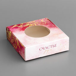 Цена за 5 шт. Коробка подарочная сборная с окном, упаковка, Счастливых моментов, 10?10?3 см