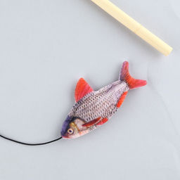 Дразнилка с игрушкой Краснопёрка, 6,5см - Пушистое счастье фото 2