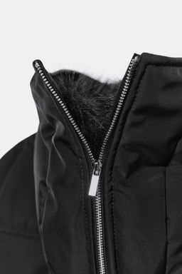 WATER-REPELLENT WINDPROOF QUILTED JACKET WITH FAUX FUR HOOD - Zara фото 12