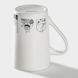 Кружка Доляна «День кота», 380 мл, фарфор, белая