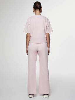 CONTE Брюки из футера с рельефными швами и разрезами LBK 2595 crystal pink - Conte elegant фото 3