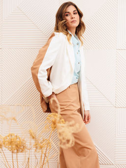 Жакет Gizart 15368 молочный+мокко мусс  фото 5