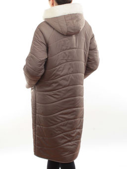 2660 DK. BEIGE Пальто двухстороннее женское еврозима (100 гр. холлофайбер) - Fashion фото 6