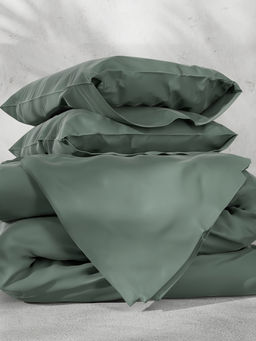 Постельное бельё 1.5-спальное «Этель», тенсель, оливковое