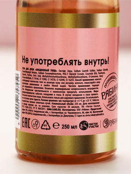 Цена за 3 шт. Гель для душа во флаконе розовое шампанское «С Новым годом!», цветочный аромат, 250 мл, Чистое счастье