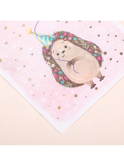 Цена за 10 шт. Поздравительная открытка на акварельном картоне с тиснением Желаю счастья, 10 ? 15 см