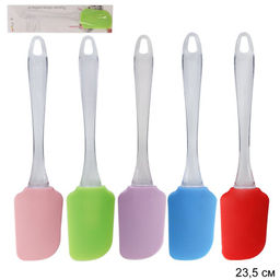 Лопатка кулинарная силиконовая 23,5 см / 115-59 /уп 60/360/ 0,040/ручка пластик (розовая) - Галеонтрейд фото 2