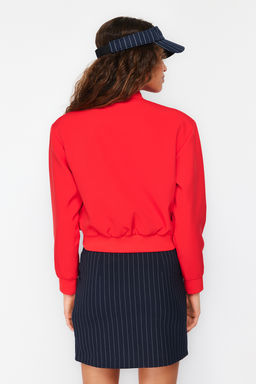 TRENDYOLMILLA Ekru Crop Ince Bomber Mont TWOSS24MO00032 фото 6