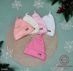 Шапочки для новорожденных с узелком 1 шт