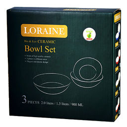 29564 Набор салатниц керамика 3 пр LR (х6) - Mayer&boch фото 4