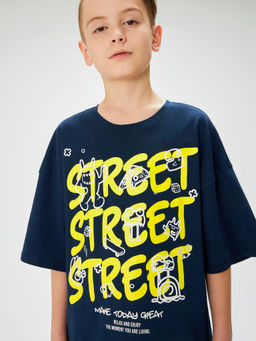 ACOOLA / Футболка детская для мальчиков Moric холодный синий фото 4