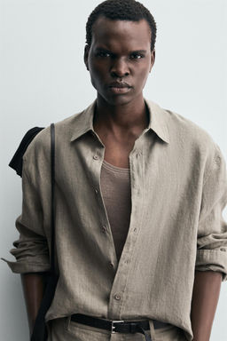100% WASHED LINEN SHIRT - Zara фото 16