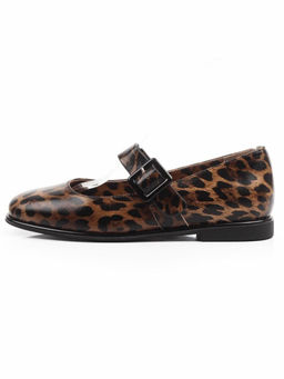 06-B4A-5PC BLACK/LEOPARD Туфли женские (натуральная кожа)