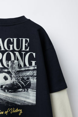 DOUBLE-SLEEVE FOOTBALL T-SHIRT - Zara фото 4