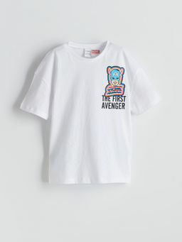 Kaptan Amerika Bask?l? Erkek ?ocuk Ti??rt