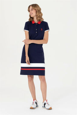 Женское темно-синее трикотажное платье Неожиданная скидка в корзине