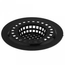 Пробка-сетка для раковины пластмассовая 7см, евро, внутренний д3,2см, черный (Россия)