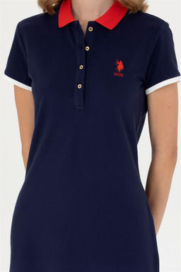 Женское темно-синее трикотажное платье Неожиданная скидка в корзине - U.s. polo assn фото 6