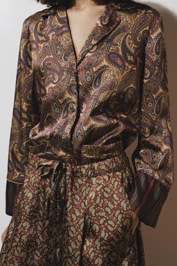 ZW COLLECTION PAISLEY PYJAMA SHIRT - Zara фото 2