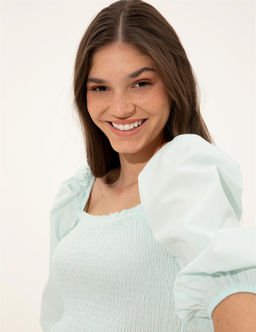 Mavi Balon Kol Bluz - Pierre cardin фото 3