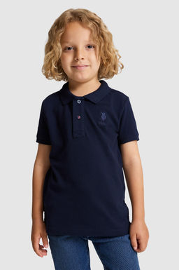 Erkek _ocuk Lacivert Polo Yaka Basic Ti__rt