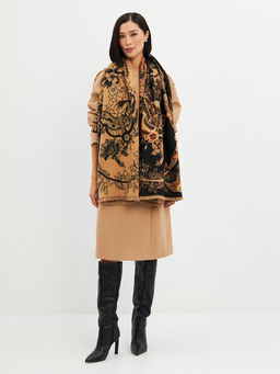 в составе ШЕРСТЬ и кашемир Большой, мягкий, теплый двусторонний палантин. - Tantino фото 21