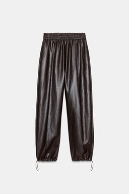 FAUX LEATHER TROUSERS - Zara фото 7