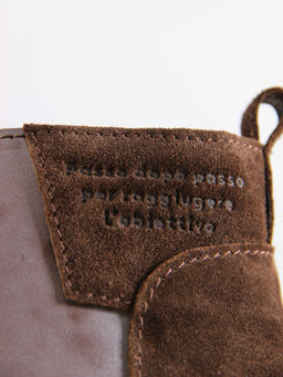 Ботинки 305.Натаbl. Вакса коричневая+корич замша/Байка