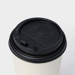 Цена за 100 шт. Крышка одноразовая для стакана чёрная, с клапаном, d=9 см - Simaland фото 9