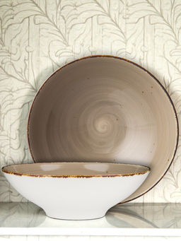 Цена за 4 шт. САЛАТНИК BRONCO NATURE 500МЛ 16,5*5,5СМ СЕРЫЙ