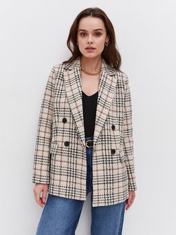 Двубортный жакет в клетку - TO BE ONE фото 4