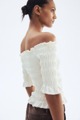 Top off-the-shoulder fruncido - H&m фото 3