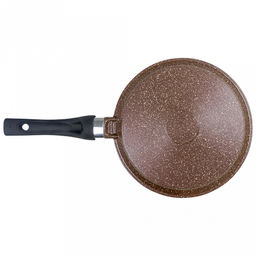 Сковорода блинная с тефлоновым покрытием д24см "Шоколад", h2см, s0,3см, ручка из термостойкого пластика (Россия)
