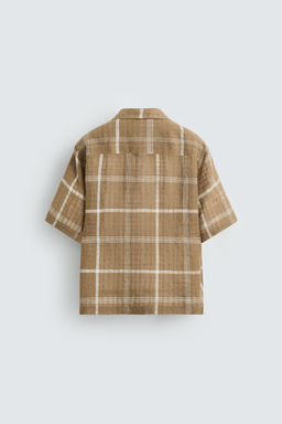 CHECKED LINEN/COTTON SHIRT - Zara фото 16