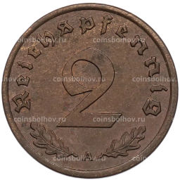 Монета 2 рейхспфеннига 1940 года A Германия