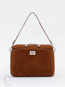 Сумка женская кожаная 6169Q brown Polina&Eiterou