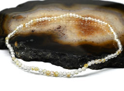 Браслет из рутилового кварца (золотой волосатик) шарик гр.2мм, 19см